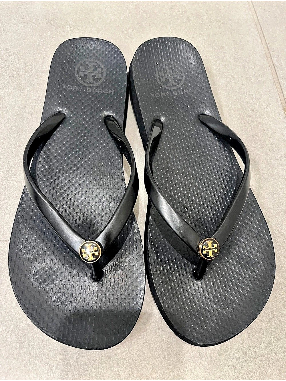 Tory Burch Mini Miller Jelly Sandal Black Flip Flop Sandals
